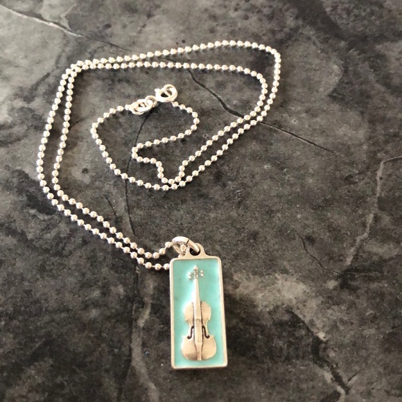 925 Encore Violin Necklace - Picture 1 of 2